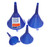  Piece Plastic Funnel Set, 50mm/75mm/100mm/115mm