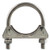 Steel Twin Bolt 'U' Exhaust Clamp - 54 mm (2 ⅛ ")
