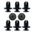 Honda/Mazda/Nissan/Ssangyong/Toyota Style Trim Clips Black  - 8 in Pack