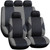 A Full Set of Seat Cover Including Head Rest Covers - Dark & Light Grey