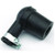 Screw On Spark Plug Cap - Black Rubber Angled 