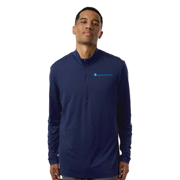 BCMI - Adidas Men's Textured Stripe Quarter-Zip Pullover