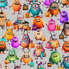 Gotta Have It Monster Mash Grey 31186-K Cotton Quilting Fabric