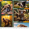 Furry Fun Dogs Puppies Collage 4060D Cotton Quilting Fabric