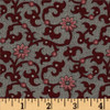 Summit Scroll Red Cotton Quilting Fabric