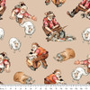 Australian Waltzing Matilda Swagman and Jumbuck Beige 0207H Cotton Quilting Fabric