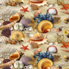 Sea Shells and Sand Children of the Sea II Cotton Quilting Fabric 1/2 YARD