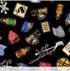 Locomotion Train Gear Black 28672-J Cotton Quilting Fabric