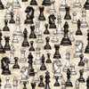 Checkmate Chess Pieces Large Cream 28662-E Cotton Quilting Fabric