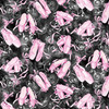 Pearl Ballet Pink Ballet Slippers Pearlized Black and Grey Background Cotton Quilting Fabric