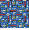 All Aboard with Thomas and Friends Sodor Blue C11002-BLUE Cotton Quilting Fabric
