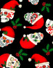 Christmas Sugar Skulls C8455-BLACK Cotton Quilting Fabric