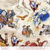 Dragon Quest Dragon and Knight Toss Cream 28807-E Cotton Quilting Fabric