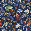 Dragon Quest Dragon and Knight Toss Blue 28807-N Cotton Quilting Fabric