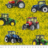 Farm Machines II Tractors Allover Canola Crop Background 1093J Cotton Fabric