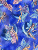 Fairy Soiree Fairies Sparkling Fairies Metallic Highlights CM8861-SKY Cotton Quilting Fabric