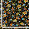 Cleo Bejewelled Abstract Floating Circle Metallic Highlights CM1882-BLACK Cotton Quilting Fabric