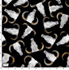Big Sky Country Cow Skulls Bulls Black CX11308-BLAC Cotton Quilting Fabric