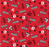 Dungeons and Dragons Adventuring Since 1974  Red 95170126-01 Cotton Quilting Fabric
