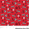 Dungeons and Dragons Adventuring Since 1974 Red 95170126-01 Cotton Quilting Fabric