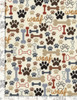 Happiness Has Paws Bones and Paws CD2372-CREAM Cotton Quilting Fabric
