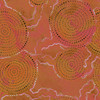 Aboriginal Art Spirit of the Bush 3 Waterholes Brown 5018/33 Cotton Quilting Fabric