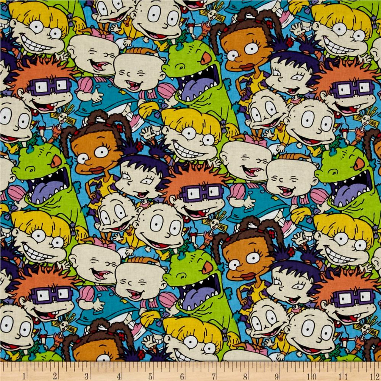 Rugrats Angelica and Baby Kids Packed Characters Cotton Quilting Fabric ...