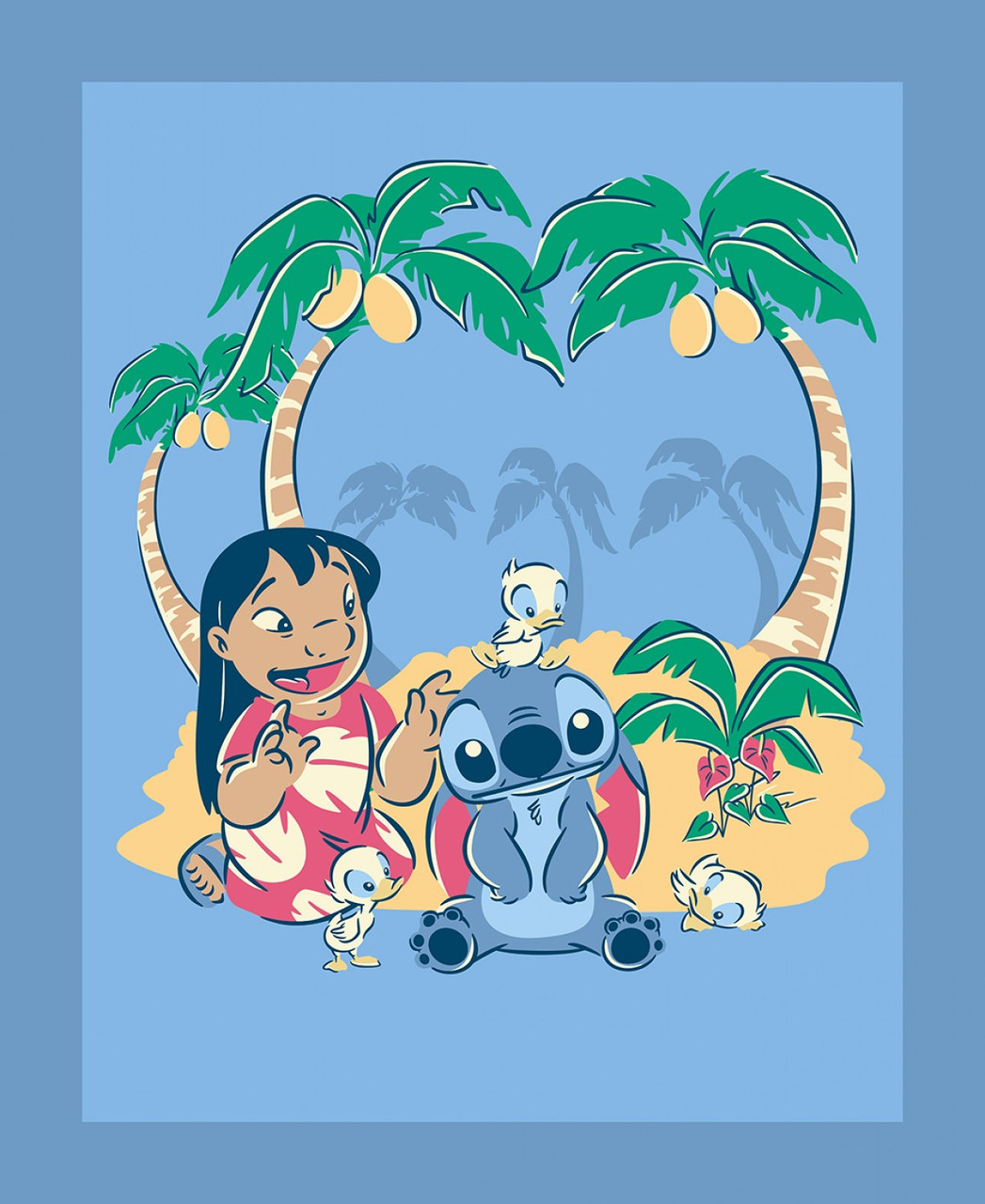 Disney Cotton Fabric Lilo and Stitch Together Forever by Disney