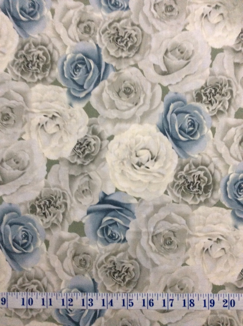 Ruru Bouquet Suzonne Floral Roses Blue Cotton Quilting Fabric 1 2 Yard Ruru Bouquet Suzonne Floral Roses Blue Cotton Quilting Fabric 1 2 Yard