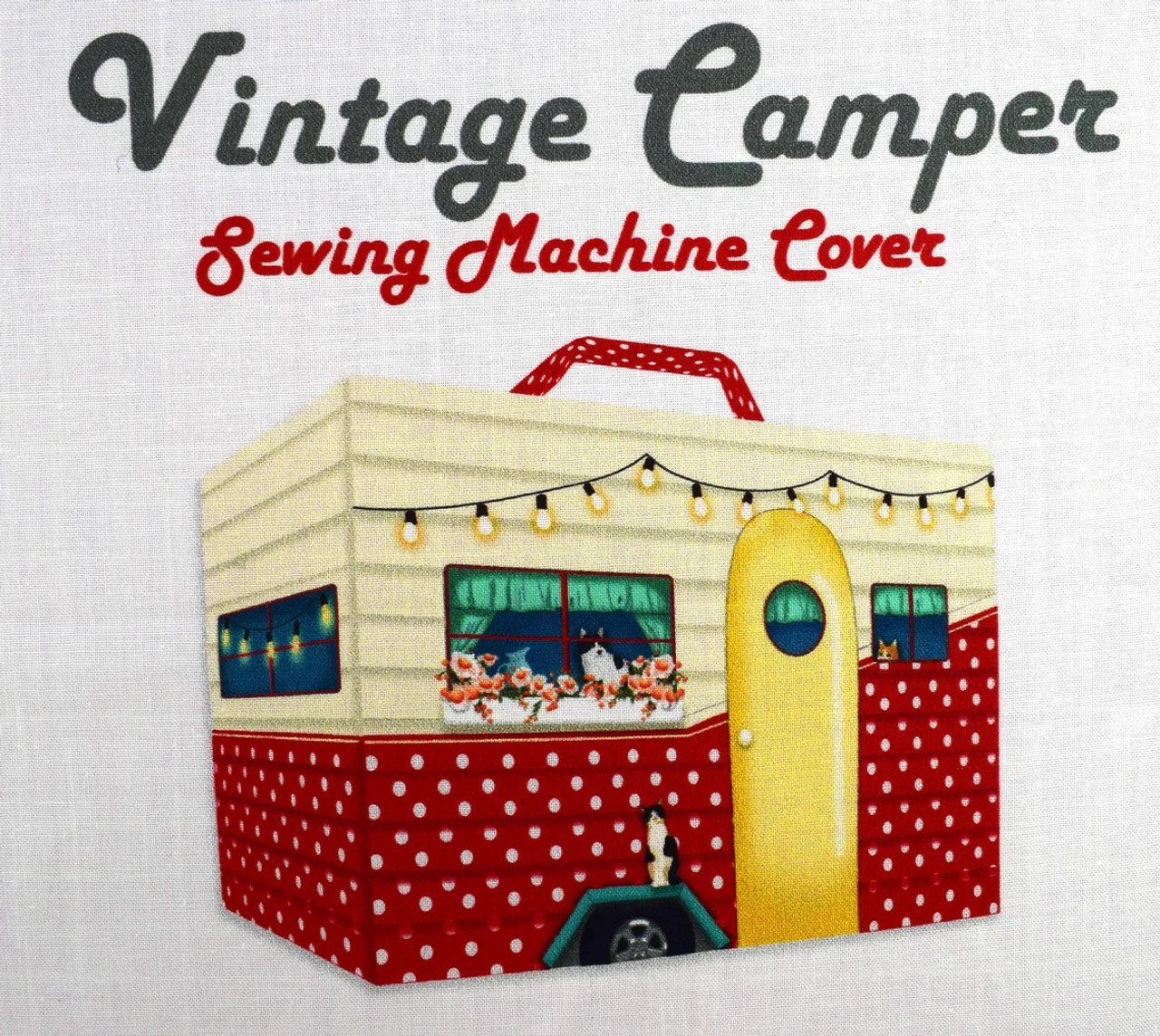 Vintage Camper Sewing Machine Cover Panel