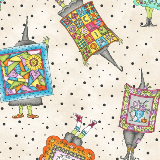 Salem Quilt Show Show and Tell Natural Background Cotton Quilting Fabric 1/2 YARD Salem Quilt Show Show and Tell Natural Background Cotton Quilting Fabric 1/2 YARD