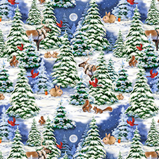 Season Of Giving Christmas Winter Scene 31021X Cotton Quilting Fabric Season Of Giving Christmas Winter Scene 31021X Cotton Quilting Fabric