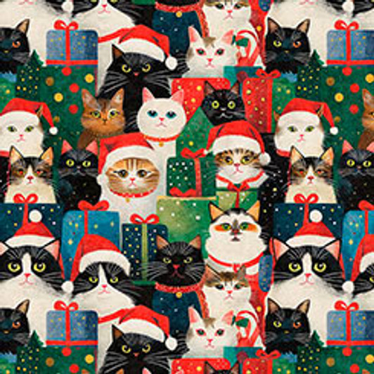 Gotta Have It Christmas Cats 31188-X Cotton Quilting Fabric