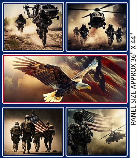 Freedom Forces US Soldiers Choppers Eagle 4064B Cotton Quilting Fabric 36 inch Panel Freedom Forces US Soldiers Choppers Eagle 4064B Cotton Quilting Fabric 36 inch Panel
