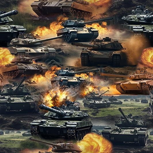 Freedom Forces Tanks 4064E Cotton Quilting Fabric Freedom Forces Tanks 4064E Cotton Quilting Fabric