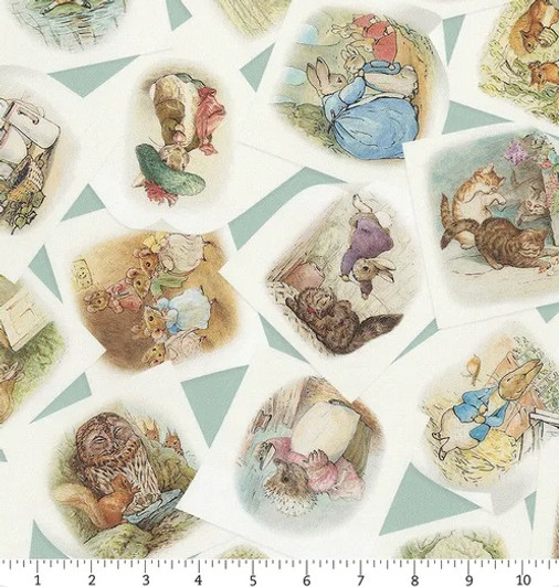 Peter Rabbit & Friends™ Main Blue CD15860 BLUE Cotton Quilting Fabric Peter Rabbit & Friends™ Main Blue CD15860 BLUE Cotton Quilting Fabric