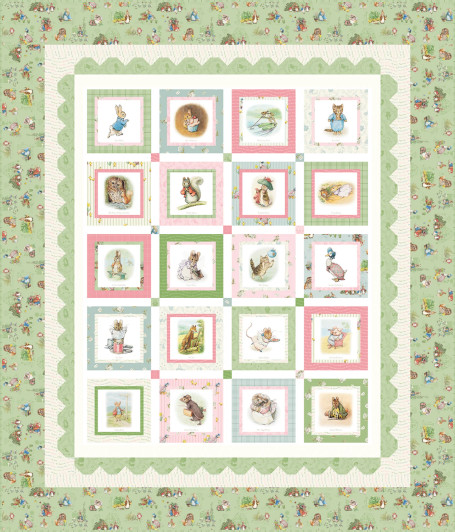 Peter Rabbit & Friends™ Boxed Keep Sake Quilt Kit KT-15860 Cotton Quilting Fabric Peter Rabbit & Friends™ Boxed Keep Sake Quilt Kit KT-15860 Cotton Quilting Fabric