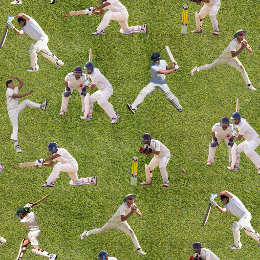 Cricket Season Players Grass Background 4094B Cotton Quilting Fabric Cricket Season Players Grass Background 4094B Cotton Quilting Fabric