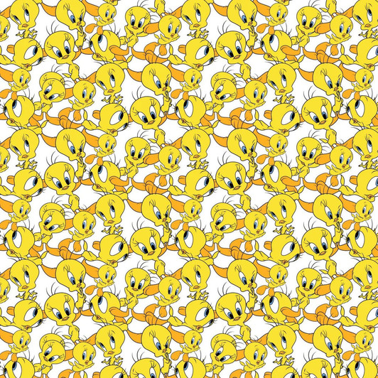 Looney Tunes 2 Retro Characters Tweety Bird Expressions White Cotton Quilting Fabric Looney Tunes 2 Retro Characters Tweety Bird Expressions White Cotton Quilting Fabric