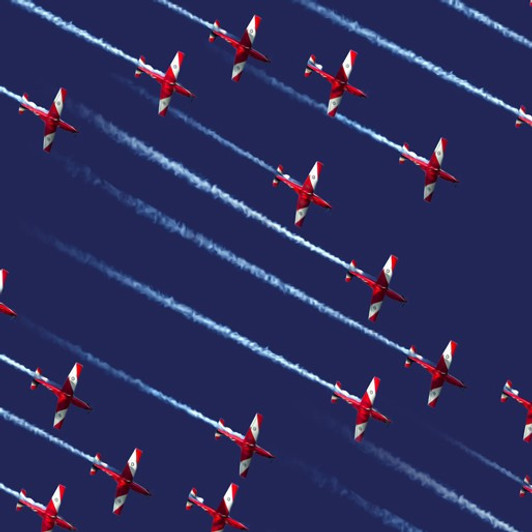 Air Force Centenary Air Force Training Dark Blue Cotton Quilting Fabric