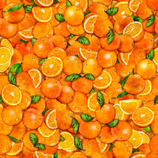 Fresh Oranges Packed 28455-O Cotton Quilting Fabric