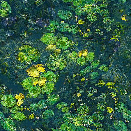 Fabulously Froggy Frog  Lily Pads 4065M Cotton Quilting Fabric