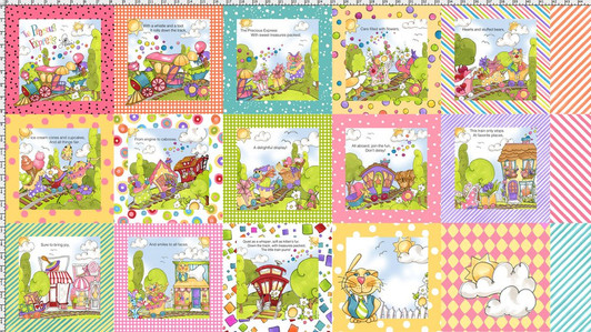 Precious Express Patch Loralie Cotton Quilting Fabric Panel Precious Express Patch Loralie Cotton Quilting Fabric Panel