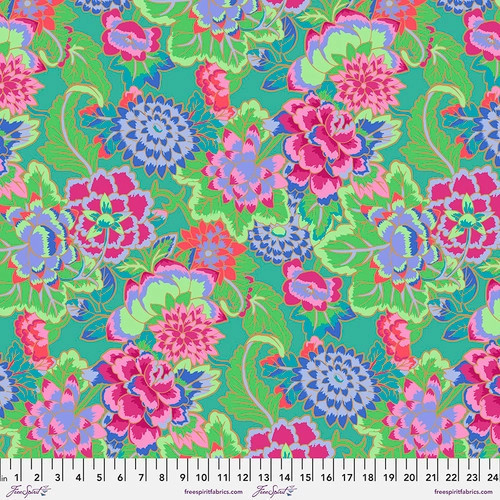 Kaffe Fassett Cloisonne Aqua PWGP046-AQUA Cotton Quilting Fabric