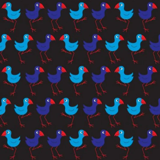 Pukeko on Parade NZ Birds 88500/101 Cotton Quilting Fabric
