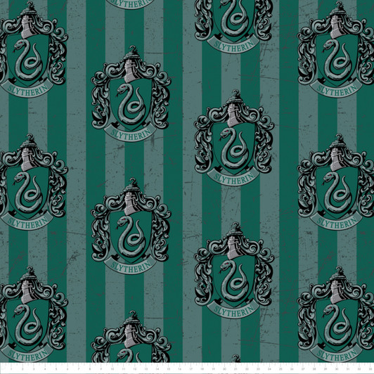 Harry Potter House Crest Slytherin FLEECE Fabric Harry Potter House Crest Slytherin FLEECE Fabric