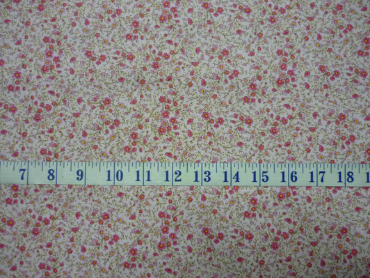 Soleil Pink Flowers Cottage Floral Cotton Quilting Fabric 1/2 YARD Soleil Pink Flowers Cottage Floral Cotton Quilting Fabric 1/2 YARD