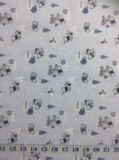 Disney Winnie the Pooh Wonder and Whimsy Forest Light Blue Cotton Quilting Fabric 1/2 YARD Disney Winnie the Pooh Wonder and Whimsy Forest Light Blue Cotton Quilting Fabric 1/2 YARD