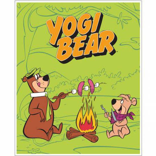 Yogi Bear and Boo Boo Cotton Quilting Fabric Panel Yogi Bear and Boo Boo Cotton Quilting Fabric Panel
