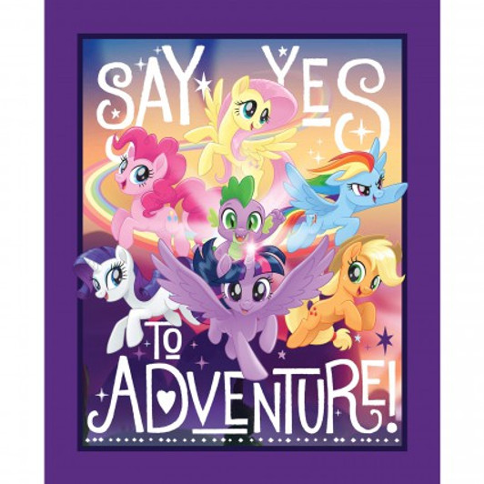 My Little Pony Say Yes To Adventure Cotton Quilting Fabric Panel My Little Pony Say Yes To Adventure Cotton Quilting Fabric Panel